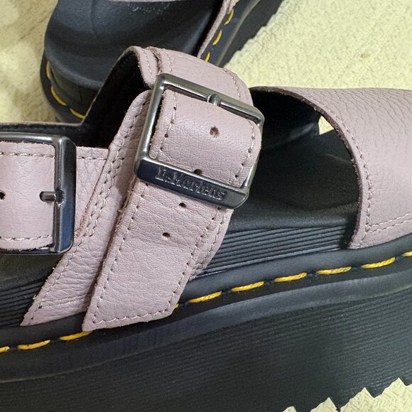 Dr. Martens Women's Voss Quad Pisa Leather Platform Sandals Taupe Size 6 - Picture 5 of 8